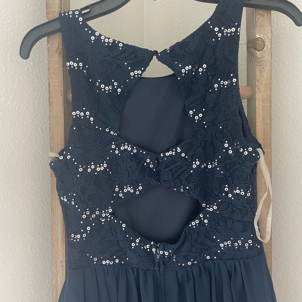 Navy Speechless Sequin Dress. - image 4